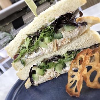 Sammie Cafe - House Smoked Mackerel, ginger lime yoga rash I mayo, lettuce, cucumber, grilled fennel, soft white bread - Breakfast & Brunch Near Me - Calgary, Alberta