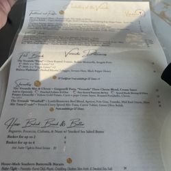 Venezia Wine Veranda - Menu