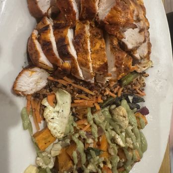 Sharky's Woodfired Mexican Grill - Power Plate With Chicken - 55.6g of Protein - Mexican Near Me - Burbank, California Sharky's Woodfired Mexican Grill - Power Plate With Chicken - 55.6g of Protein - Mexican Near Me - Burbank, California