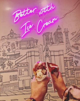 Double Rainbow Ice Cream by null