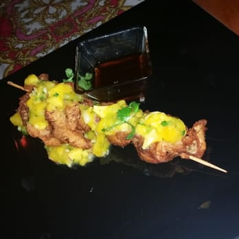 Live Aqua Resort - Mango tempura fish @ Hidden Garden.  Sooo good!!  Careful, the chili sauce is extra spicy. - Resorts Near Me - Cancún, ROO