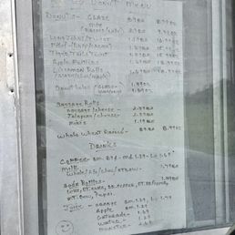 Kind of hard to read, but their drive-thru menu 7/2021