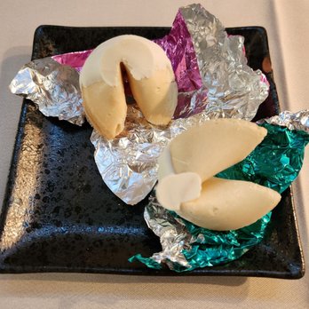 Panda Inn - White chocolate dipped fortune cookies - Chinese Near Me - La Palma, California
