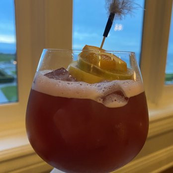 The Conservatory - Pigeon Point Lighthouse 21 Leblon Cachaça Rum, Cabernet Sauvignon, pomegranate @The Conservatory Ritz Carlton HMB CA Sun 10/31/21 - New American Near Me - Half Moon Bay, California