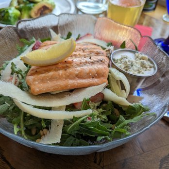 Balcony One - Arugula salad w salmon, $14 + 19 - Cocktail Bars Near Me - Virgin, Utah Balcony One - Arugula salad w salmon, $14 + 19 - Cocktail Bars Near Me - Virgin, Utah