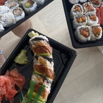 Sushi House - Shrimp tempura, salmon and avocado, tuna and avocado, spicy tuna, spicy salmon, yellowtail and scallion, dragon roll - Sushi Bars Near Me - Rockville, Maryland Sushi House - Shrimp tempura, salmon and avocado, tuna and avocado, spicy tuna, spicy salmon, yellowtail and scallion, dragon roll - Sushi Bars Near Me - Rockville, Maryland