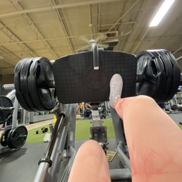One of their leg press machines. (They have several luckily)! One of their leg press machines. (They have several luckily)!