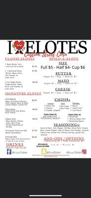 Menu photo 1 I Luv Elotes Tacoma, WA