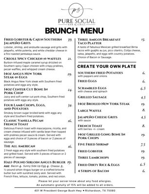 Menu photo 7 Pure Social Bar & Grill Richardson, TX Menu photo 7 Pure Social Bar & Grill Richardson, TX