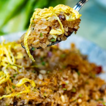 Moon Palace - Stir Fried Sticky Rice with Chinese Preserved Meat - Seafood Near Me - Toronto, Ontario Moon Palace - Stir Fried Sticky Rice with Chinese Preserved Meat - Seafood Near Me - Toronto, Ontario