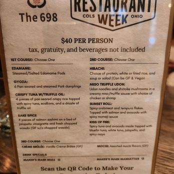 The 698 - Be sure to support your local restaurants by giving back during Restaurant Week. - Sushi Bars Near Me - Columbus, Ohio