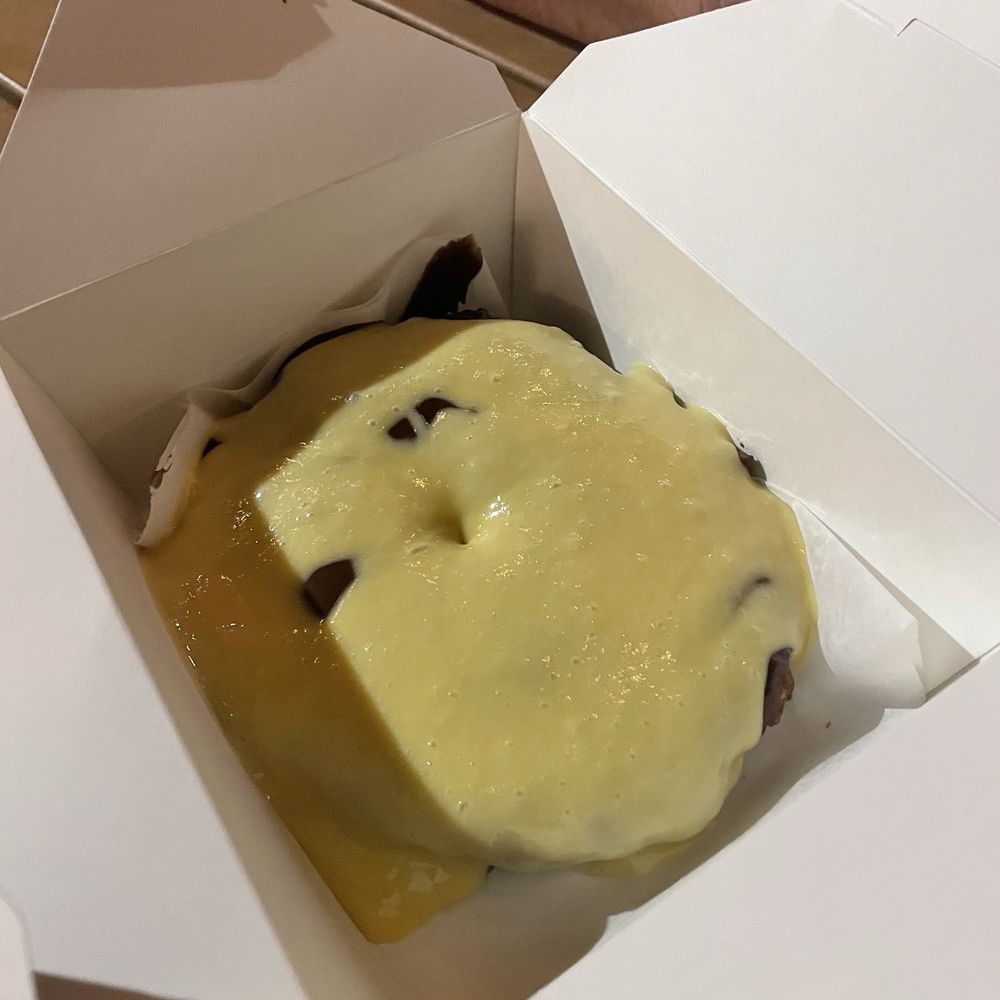 Gourdough's Food Trailer - Yellow cake doughnut with chocolate - Donuts Near Me - Austin, Texas Gourdough's Food Trailer - Yellow cake doughnut with chocolate - Donuts Near Me - Austin, Texas