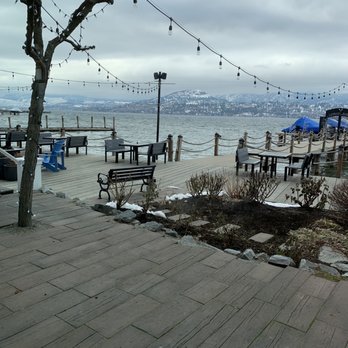 Lakeside Dining Room - View from our table out to okanagan lake. - Canadian (New) Near Me - Kelowna, British Columbia Lakeside Dining Room - View from our table out to okanagan lake. - Canadian (New) Near Me - Kelowna, British Columbia