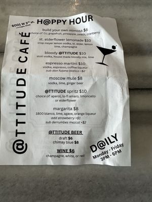 Menu photo 2 ATTITUDE CAFE Los Angeles, CA
