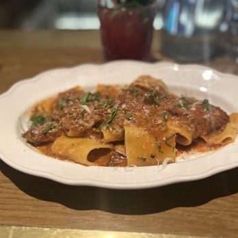 Watercolour Restaurant - SHORTRIB hand cut pasta + red wine braised shortrib + parmesan - Mediterranean Near Me - Unionville, Ontario Watercolour Restaurant - SHORTRIB hand cut pasta + red wine braised shortrib + parmesan - Mediterranean Near Me - Unionville, Ontario