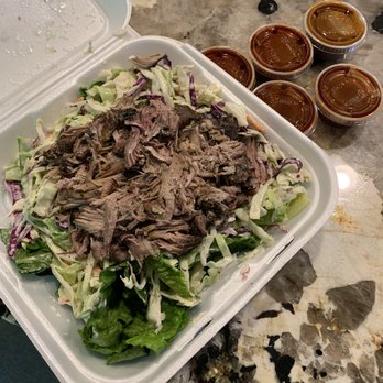 Baby J's - a salad in a styrofoam container - Barbeque Near Me - Richland, Washington