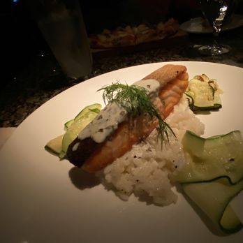 Vinny's on Windward - Salmone Con Risotto Tartufato - Italian Near Me - Alpharetta, Georgia