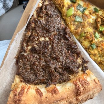 Cuts & Slices - Oxtail slice and chicken curry slice - Pizza Near Me - St Albans, New York