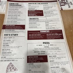 TJ's Sports Bar & Grill - Menu