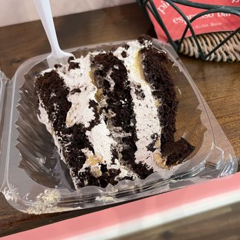 Pink Pastry Shop - a slice of cake in a plastic container - Bakeries Near Me - Bar Harbor, Maine Pink Pastry Shop - a slice of cake in a plastic container - Bakeries Near Me - Bar Harbor, Maine