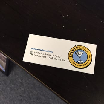 Element - Business card - Party Equipment Rentals Near Me - New Orleans, Louisiana