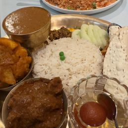 Lamb thali & fried rice Lamb thali & fried rice