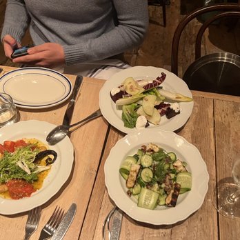 Claudette - Octopus, halloumi salad, cucumber salad - French Near Me - New York, New York Claudette - Octopus, halloumi salad, cucumber salad - French Near Me - New York, New York