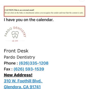 Pardo Dentistry - Appointment confirmed - Cosmetic Dentists Near Me - Glendora, California