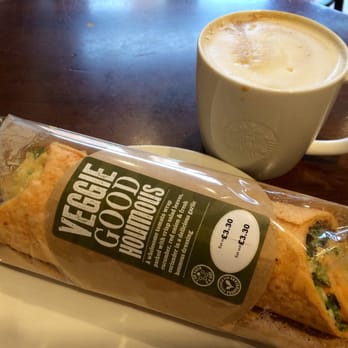 Starbucks - Soya milk latte & veg wrap - Coffee & Tea Near Me - Belfast, BFS