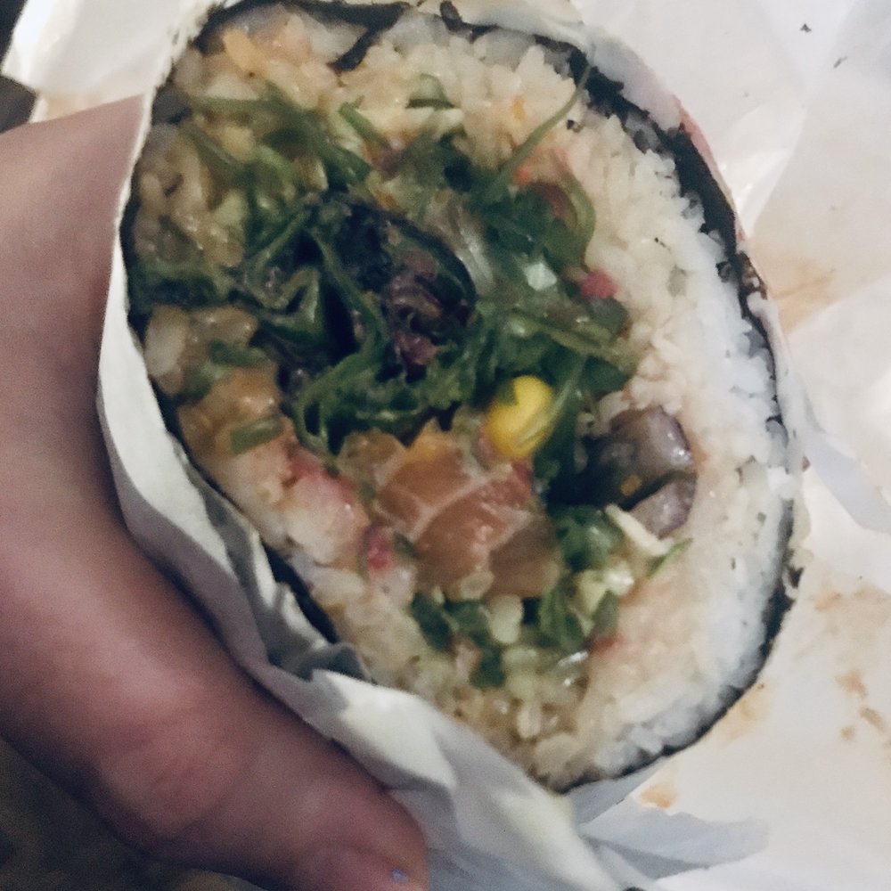 Kokoroll Cafe - Massive but manageable! Half of the sushi burrito was a full meal for me (but I wasn't crazy hungry), my bf devoured the salmon roll :) - Poke Near Me - Burbank, California Kokoroll Cafe - Massive but manageable! Half of the sushi burrito was a full meal for me (but I wasn't crazy hungry), my bf devoured the salmon roll :) - Poke Near Me - Burbank, California