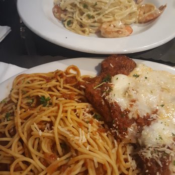 the Eldo - Chix Parmesan and Shrimp Linguini - Sports Bars Near Me - Long Beach, California