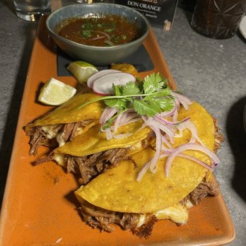 Don Orange - Cheesy Cheesy Beef Birria Tacos - Cocktail Bars Near Me - Redlands, California Don Orange - Cheesy Cheesy Beef Birria Tacos - Cocktail Bars Near Me - Redlands, California