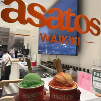 Asato's Waikiki - Green river and Li hing float - Ice Cream & Frozen Yogurt Near Me - Honolulu, Hawaii