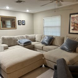 Ashley Store - This is what we received. Ottoman doesn't even fit in the sectional like what we saw on their floor showroom