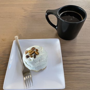 Sweet Bloom Coffee Roasters - PISTACHIO CARDAMOM BUNDT CAKE & AMERICANO - Coffee & Tea Near Me - Lakewood, Colorado