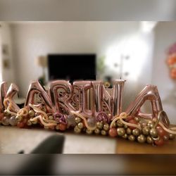 Party Moments - Letter balloons and arrangements different color and size