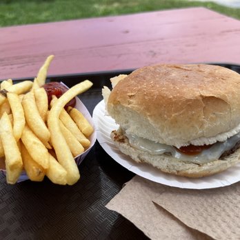 Arlington Dairy Bar - a burger and fries on a tray - Fast Food Near Me - Arlington, Vermont Arlington Dairy Bar - a burger and fries on a tray - Fast Food Near Me - Arlington, Vermont