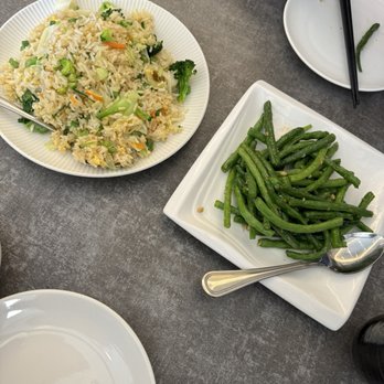Prince Dumpling - Veggie fried rice and sautéed green beans - Dim Sum Near Me - Rosemead, California Prince Dumpling - Veggie fried rice and sautéed green beans - Dim Sum Near Me - Rosemead, California