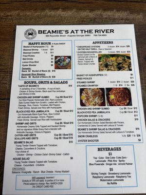Menu photo 3 Beamie's at the River Augusta, GA Menu photo 3 Beamie's at the River Augusta, GA