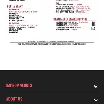 Improv - Houston - Drink Menu Cont. - Comedy Clubs Near Me - Houston, Texas Improv - Houston - Drink Menu Cont. - Comedy Clubs Near Me - Houston, Texas