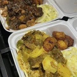 Come Taste And C Jamaican Food - Oxtail and curry goat dinners