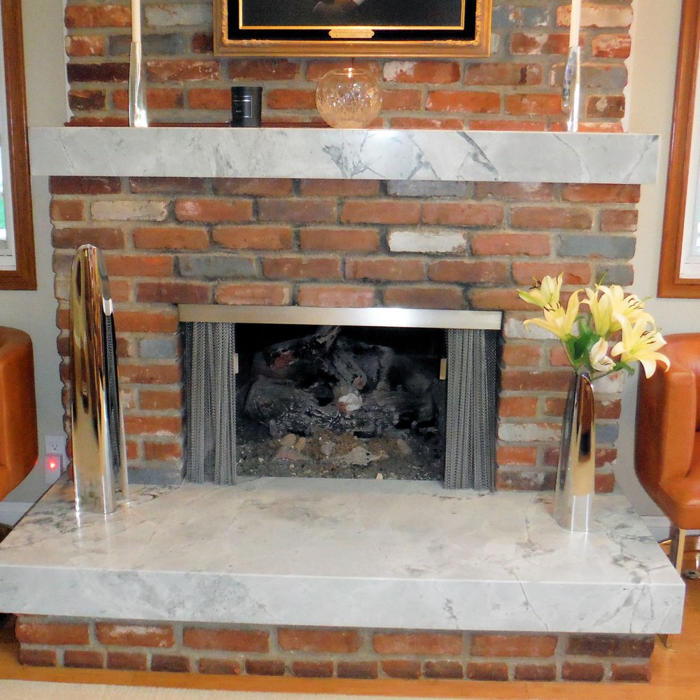 Norik transformed my drab brick fireplace.