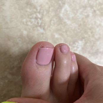 Greenfield Nails & Spa - Gilbert - Unsure what happened with the big toe but you wouldn't know these were just done - Nail Salons Near Me - Gilbert, Arizona