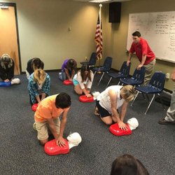 CPR TO GO Training Center - Grandson evaluating a group at the office.