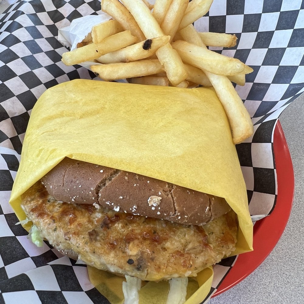 Astro Burger - Super salty fries and a very bland veggie burger - Burgers Near Me - Montebello, California