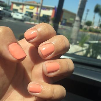 Divine Nail - Peach gel nails $20 - Nail Salons Near Me - Baldwin Park, California