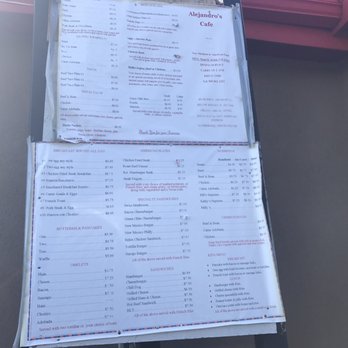 Alejandro's Cafe - Drive thru menu! Zoom in to read. - Cafes Near Me - Belen, New Mexico