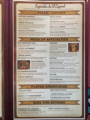 Menu photo 4 El Caporal Prosser Prosser, WA