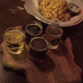 The Old Fashioned - Cute WI board with a flight of beers (mix and match). The cheese curds were 5/10... - American Near Me - Madison, Wisconsin