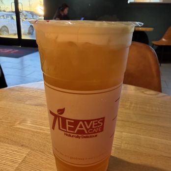 7 Leaves Cafe - Sea Cream Jasmine Tea (upsize) - Coffee & Tea Near Me - Covina, California